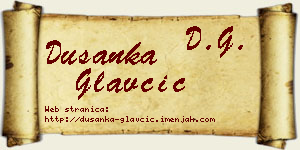 Dušanka Glavčić vizit kartica